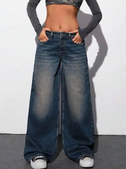 Women High Rise Low Distress Light fade jeans