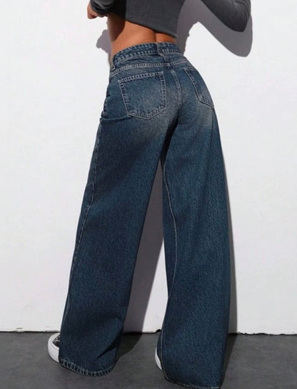 Women High Rise Low Distress Light fade jeans
