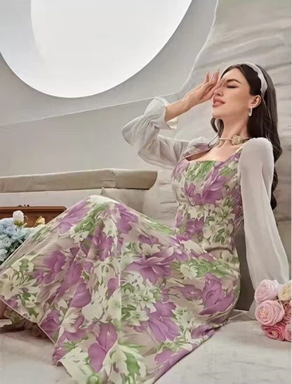 Women Fit and Flare Multicolour mid/Calf Length dress